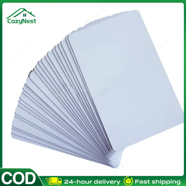 100pcs Kartu Pvc Polos Blank iD card Tanpa Chip Thermal Overlay ISO rfid/Kartu PVC inkjet / ID Blank