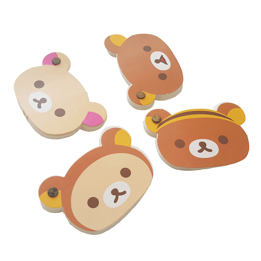 

1pcs/lot New style cute Mini bear head design Notebook diary Note pad Memo random