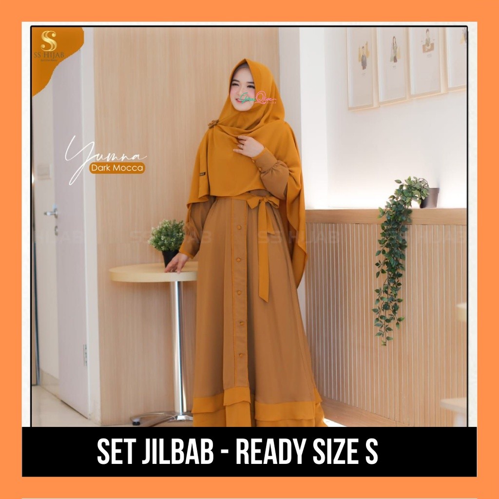 Gamis Syari Simple Dress Muslim Yumna Set by SS Hijab Busui