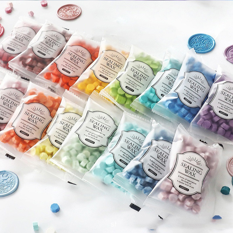 

100 Pcs Wax seal Beads Sealing Wax for Seals Wax Lacquer for Seals Lacre Waxs for Stamps for Wedding Birthday Stamp HCL001