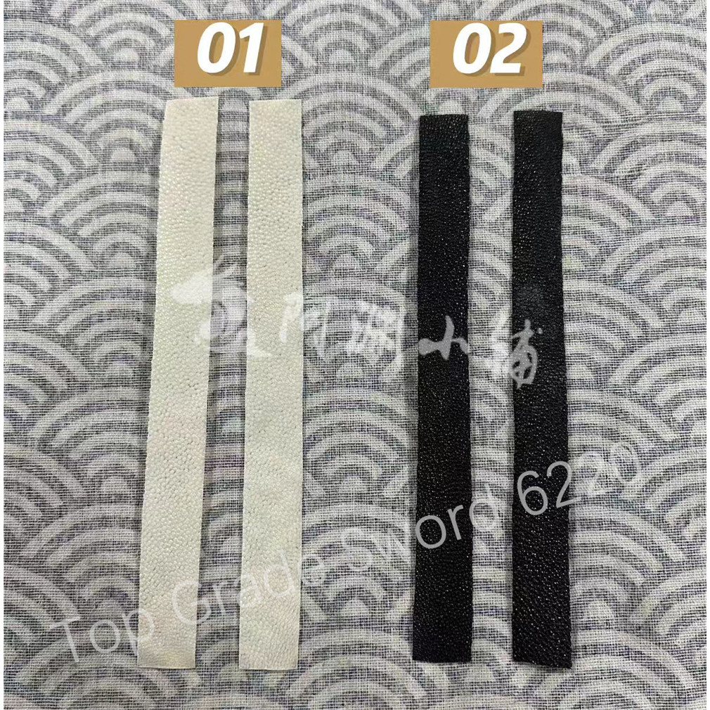 High Quality 2Piece Real Rayskin Samegawa For Japanese Samurai Katana Sword Wakizashi Tanto Tsuka Ha