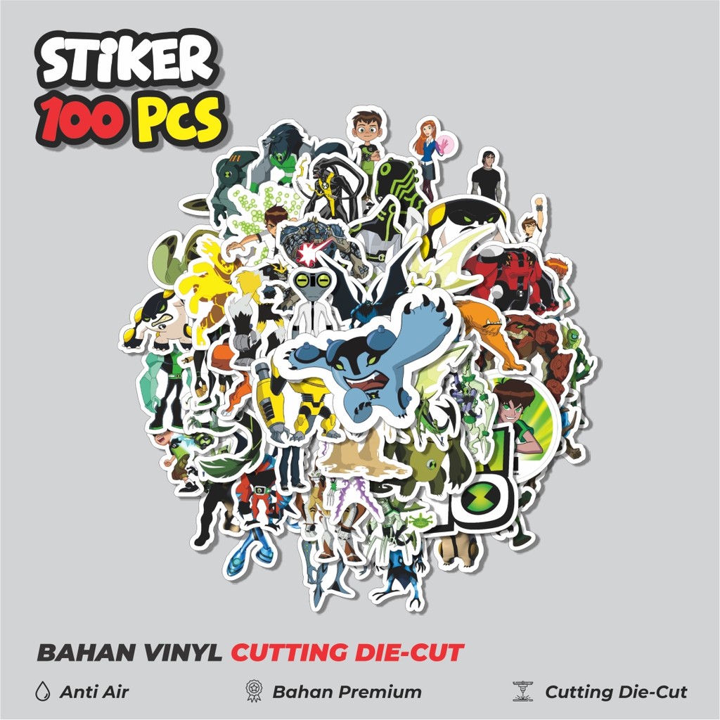 

Terbaru! 50 pcs Stiker Kartun Series Ben Ten Karakter Mix V2 Dekorasi Lucu Kreatif untuk Notebook, Skateboard, HP