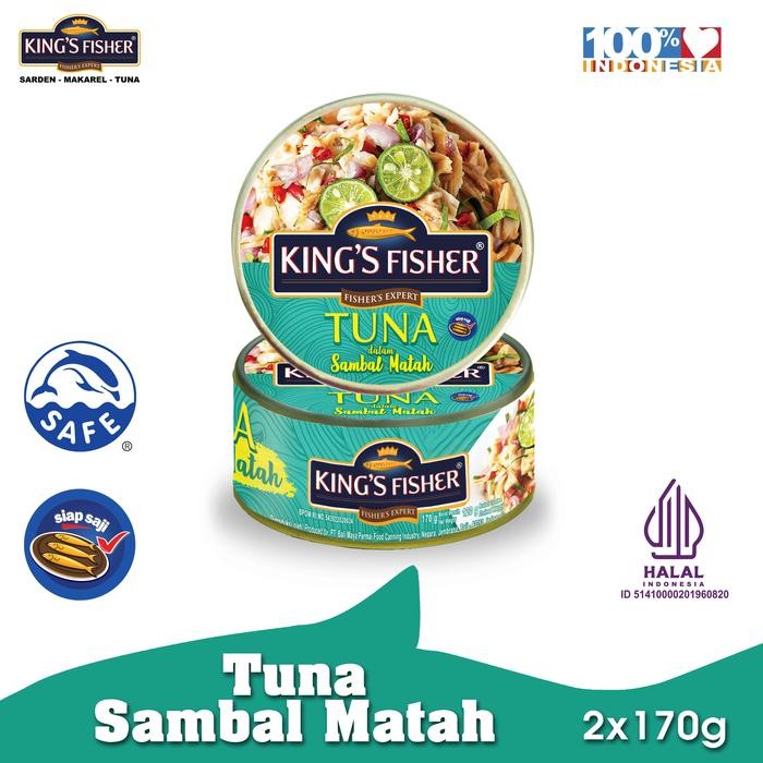 

[TERLARIS] Paket 2 Pcs King's Fisher Tuna Sambal Matah Daging Tuna Makanan Kaleng[TERLARIS ]