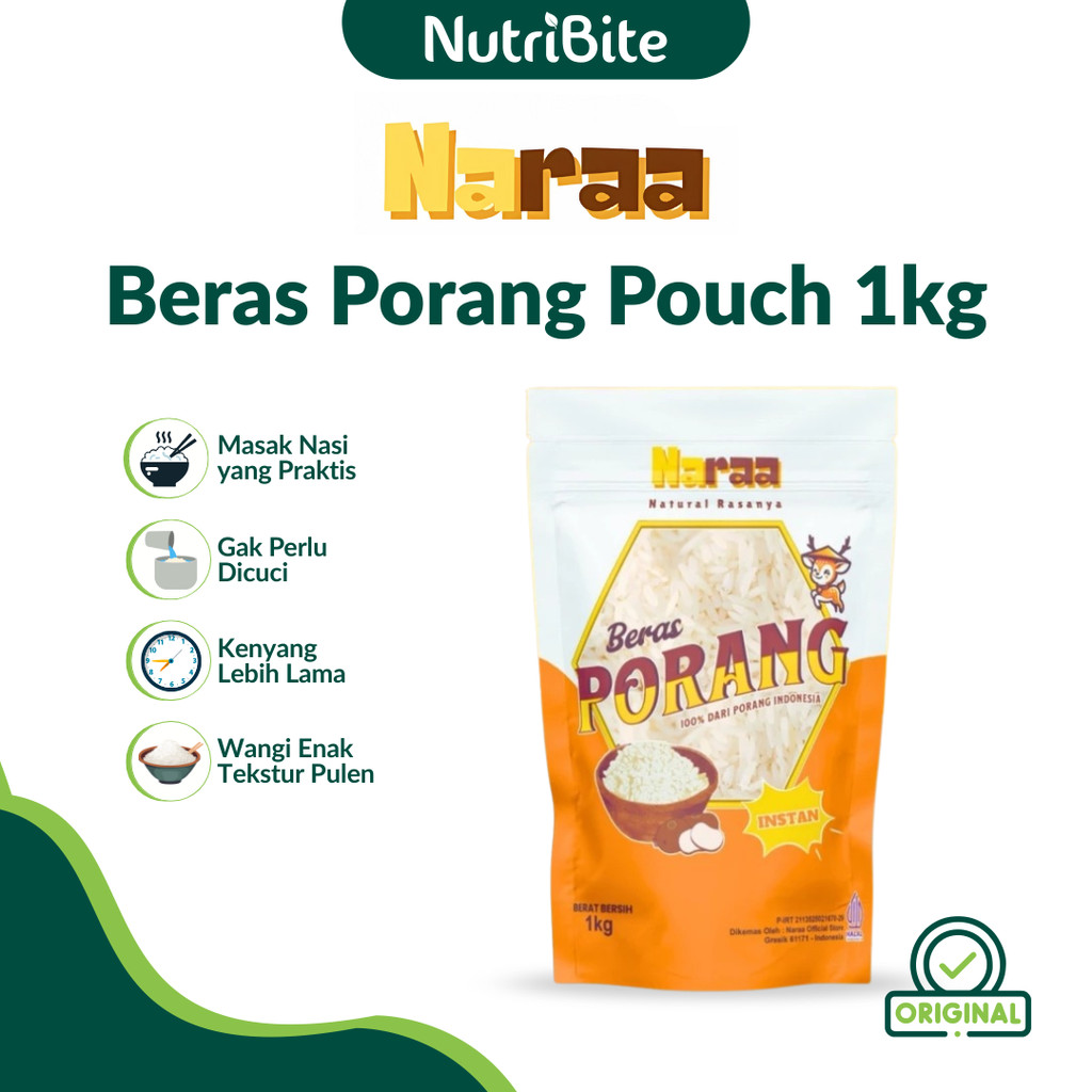 

Beras Porang Naraa 1kg Konjac Rice Premium Original
