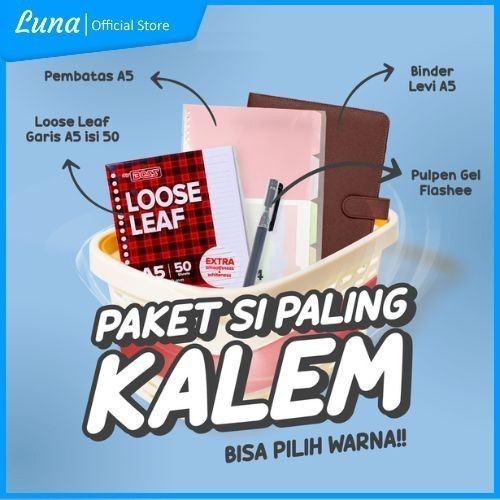

Luna Binder Paket Sekolah Set 4IN1 Paket Binder Kampus Kuliah Sudah Termasuk Buku Tulis