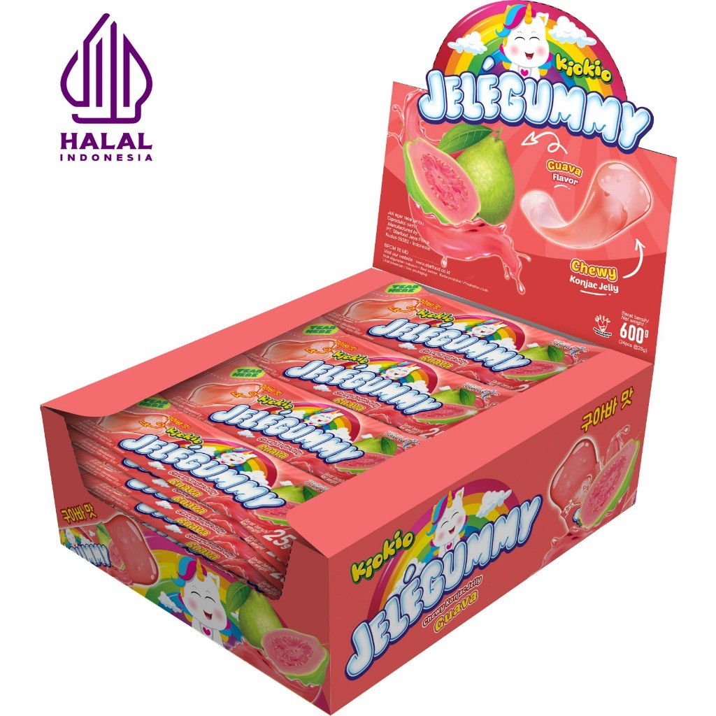 

Jelly Kiokio Jelegummy Guava Jambu HALAL 24 pcs 600gr GROSIR