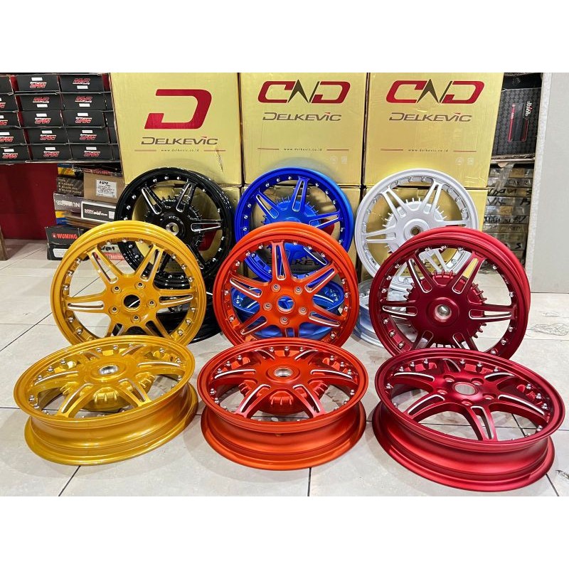 VELG RACING DELKEVIC VESPA SPRINT PRIMAVERA LX S VELG VESPA Depan Ring 12 / Lebar 3.00 Belakang Ring