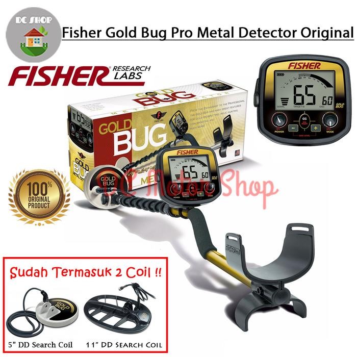 FISHER Gold Bug Pro Gold Silver Metal Detektor Detector Emas Logam ORI