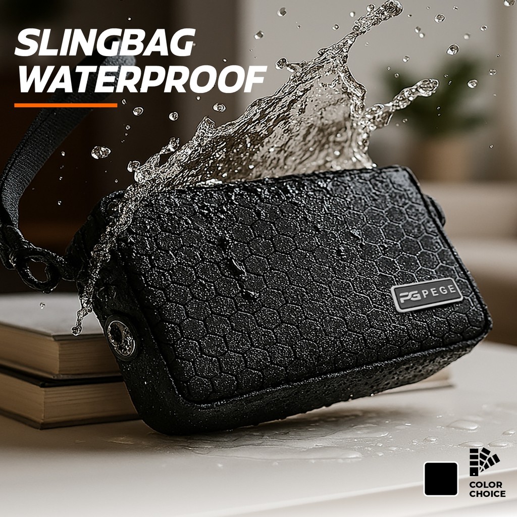 Tas Selempang Clutchbag Original PEGE Carrol Handbag Tas Tangan Pria Wanita 3in1 Waterproof - PG 912