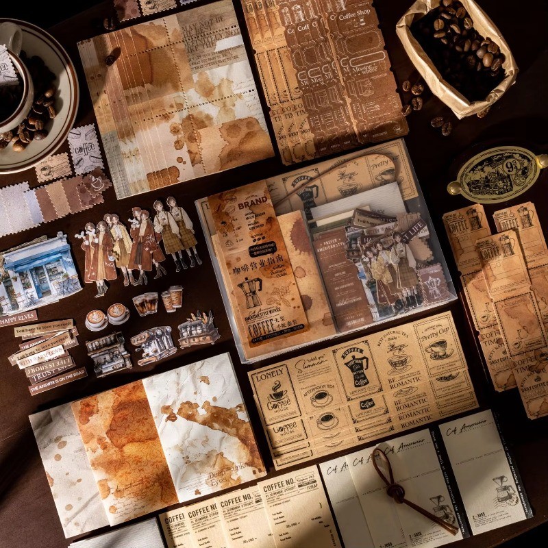 

125piece Coffee Business Guide Writing Notebooks Coffee Handbook Decoration Notebooks Handbook School Large Portion