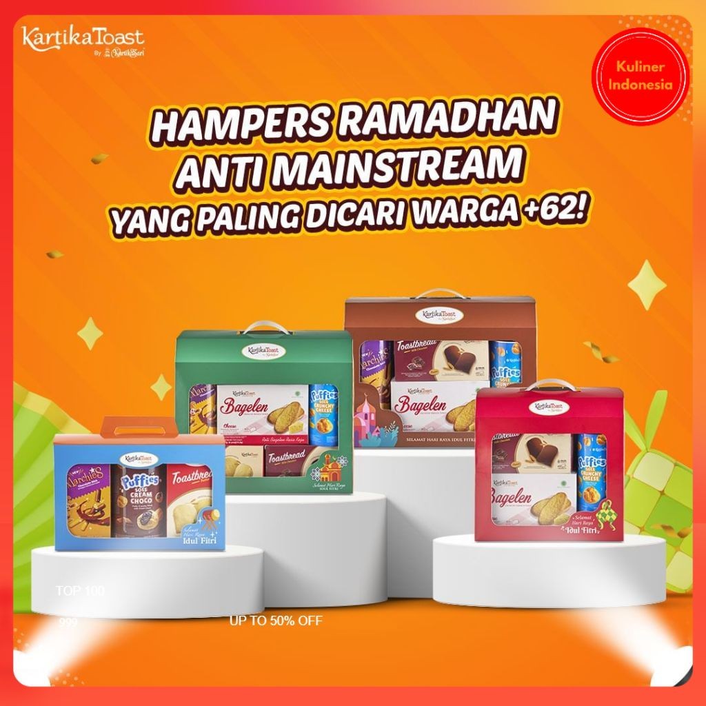 Hampers Kartika Sari Toast 5s 3s 3s Mini pack Parsel Paket Hadiah Lebaran Tahun Baru Imlek Natal