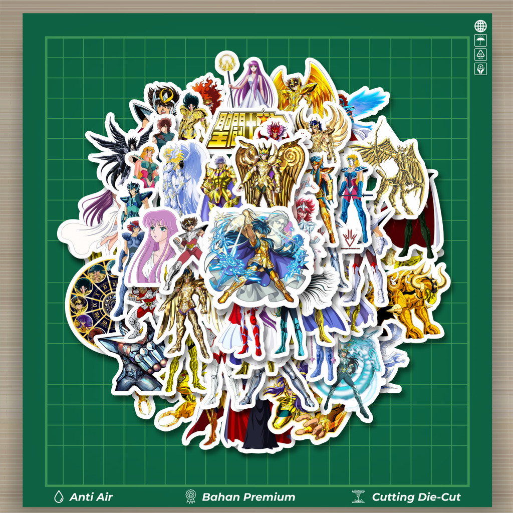 

HOT 50 PCS STIKER Stiker Anime Saint Seiya Character Mix Stiker Fashion Cars Decal Dingin Kartu Album Custom Vinyl Anti Air- Sticker Aesthetic Buku Journal Koper Casing HP Tablet Laptop Helm Motor Botol Minum