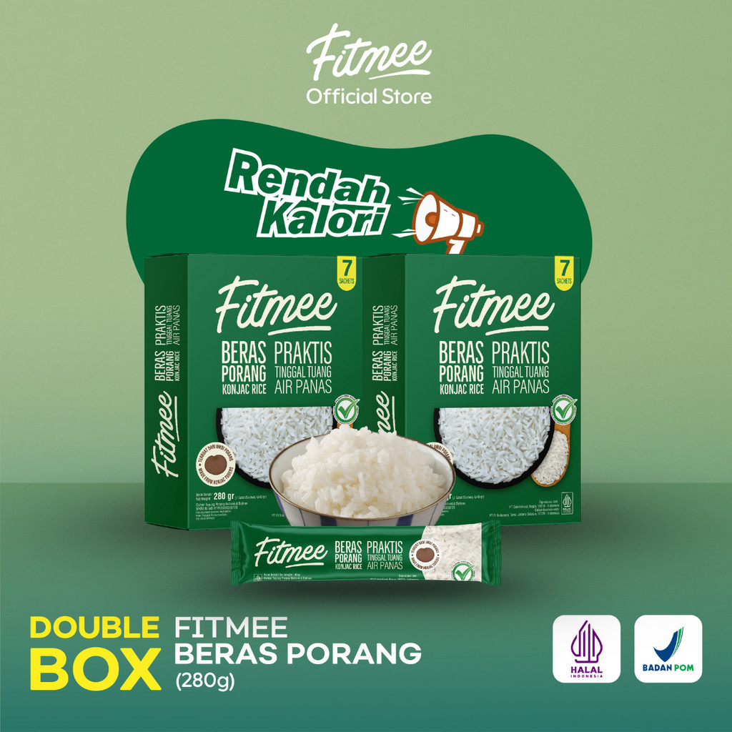 

Fitmee Beras Porang Shirataki Rice Gluten Free 280 Gr - Double box