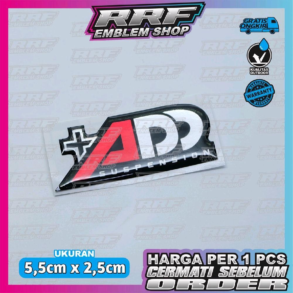 emblem timbul ADD SUSPENSION / stiker timbul ADD SUSPENSION