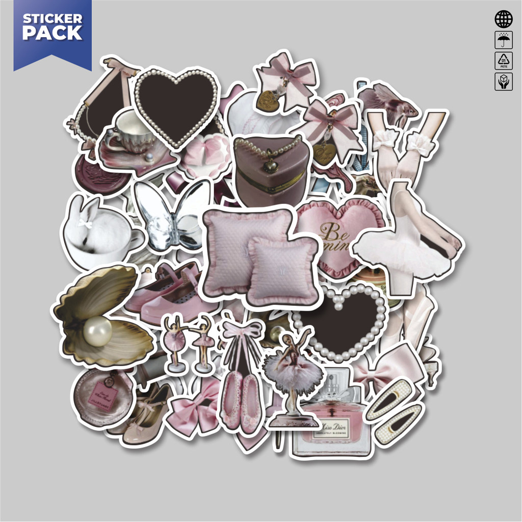 

[100PCS]Stiker Pack Stiker Coquette Retro Aesthetic Mix 2 Aesthetic Vinyl Anti Air Dekorasi Sticker Laptop Buku Journal Koper Helm Casing HP Gitar Helm Skateboard