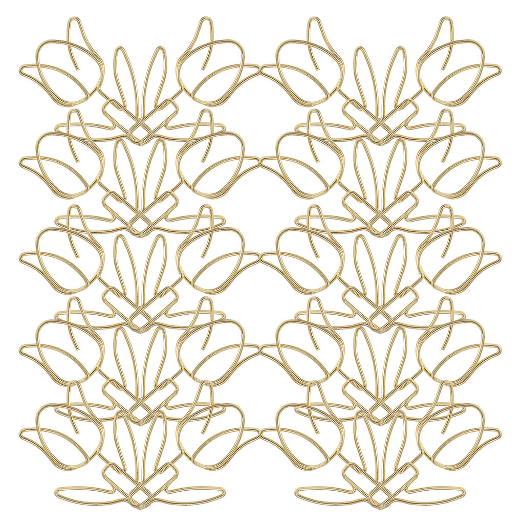 

20 Pcs Tulip Paper Clip Cute Funny Decorative Moon Paperclips Shape Tulips Metal Fancy