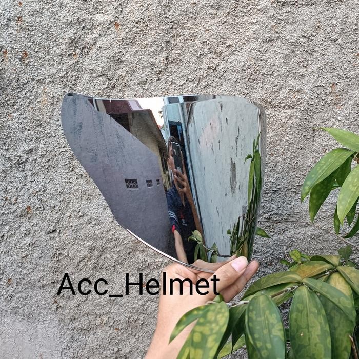 Kaca / Visor VENOM Flat IRIDIUM KYT KYOTO | PNP !!! - Silver