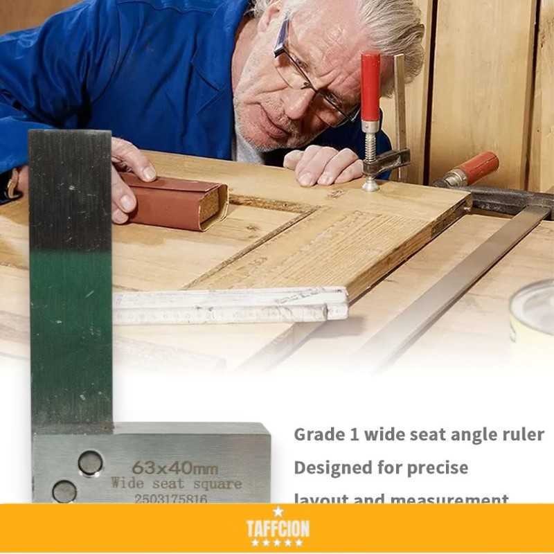 

TELEHILL Penggaris Siku Besi Tukang 90 Derajat Machinist Angle Ruler - TH63