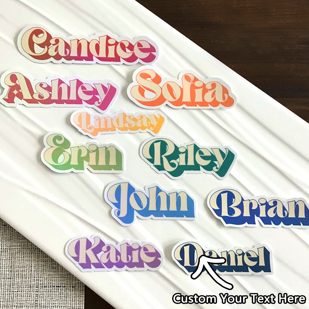 

1PC Custom American Style Sticker - Personalized Name Accessory | DIY Laser Engraved Cute Unique Gift for Teens Daily Use