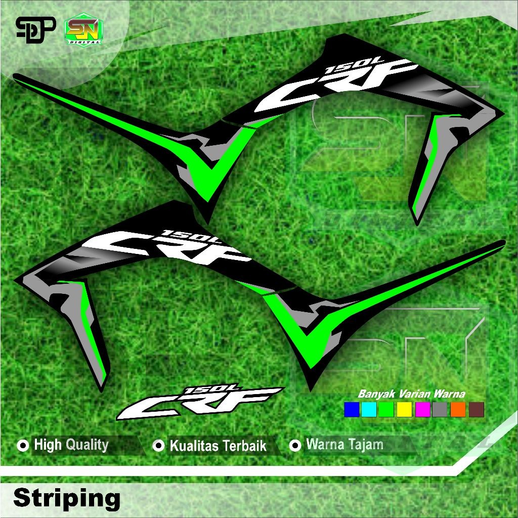 Striping Sticker Variasi Aksesories Motor Honda CRF 150 L Stiker List Semi Full Body Original Free L