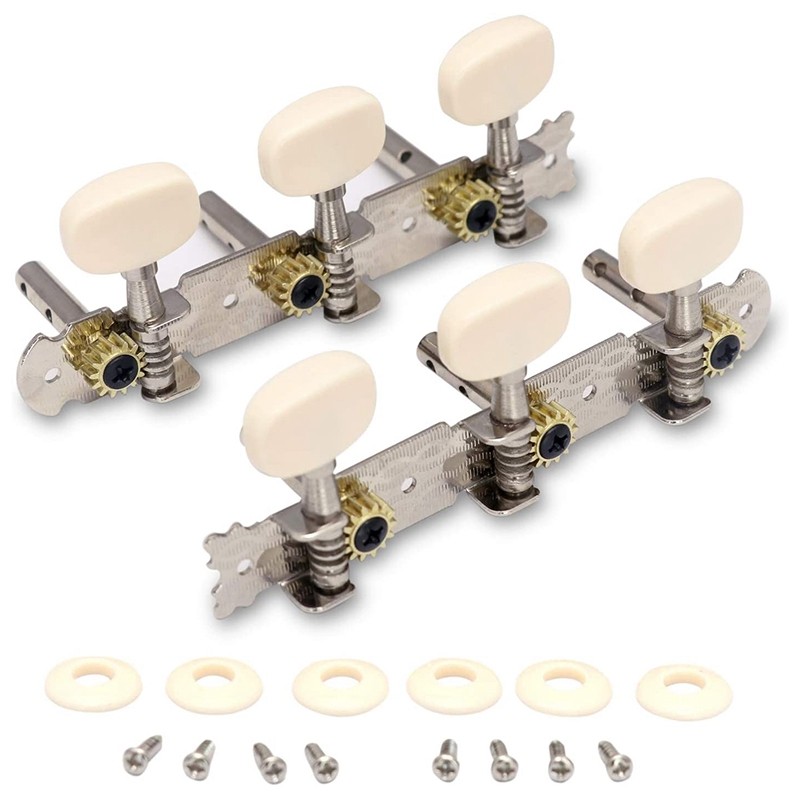 ABYK Vintage Guitar Tuning Pegs Gold Plated Machine Heads Tuning Keys Tuners Single Hole for Classic