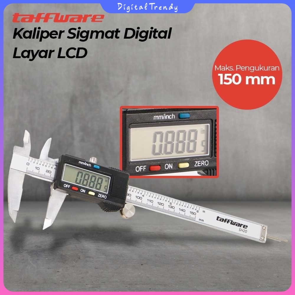 

Taffware Kaliper Sigmat Penggaris Jangka Sorong Digital Layar LCD - SH20