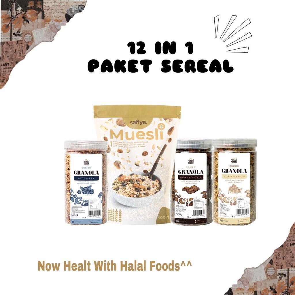 

[Sereal Paket ] Muesli Safiya + Granola Timur Tengah With Almond for Diet and Healthy