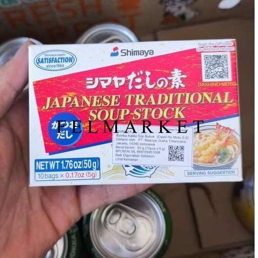 

Shimaya Japanese Tradition Soup Stock / Bumbu Kaldu SOP Bubuk / Dashi No Moto / 50 grm