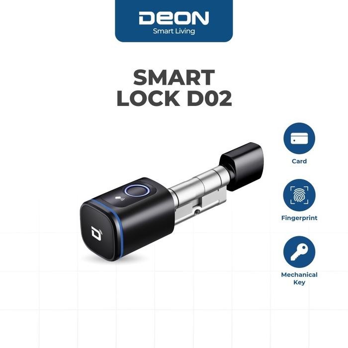 

NEW PRODUK DEON Cylinder Pintu Pintar - Smart Lock D02 ukuran 70MM - Hitam TERLARIS