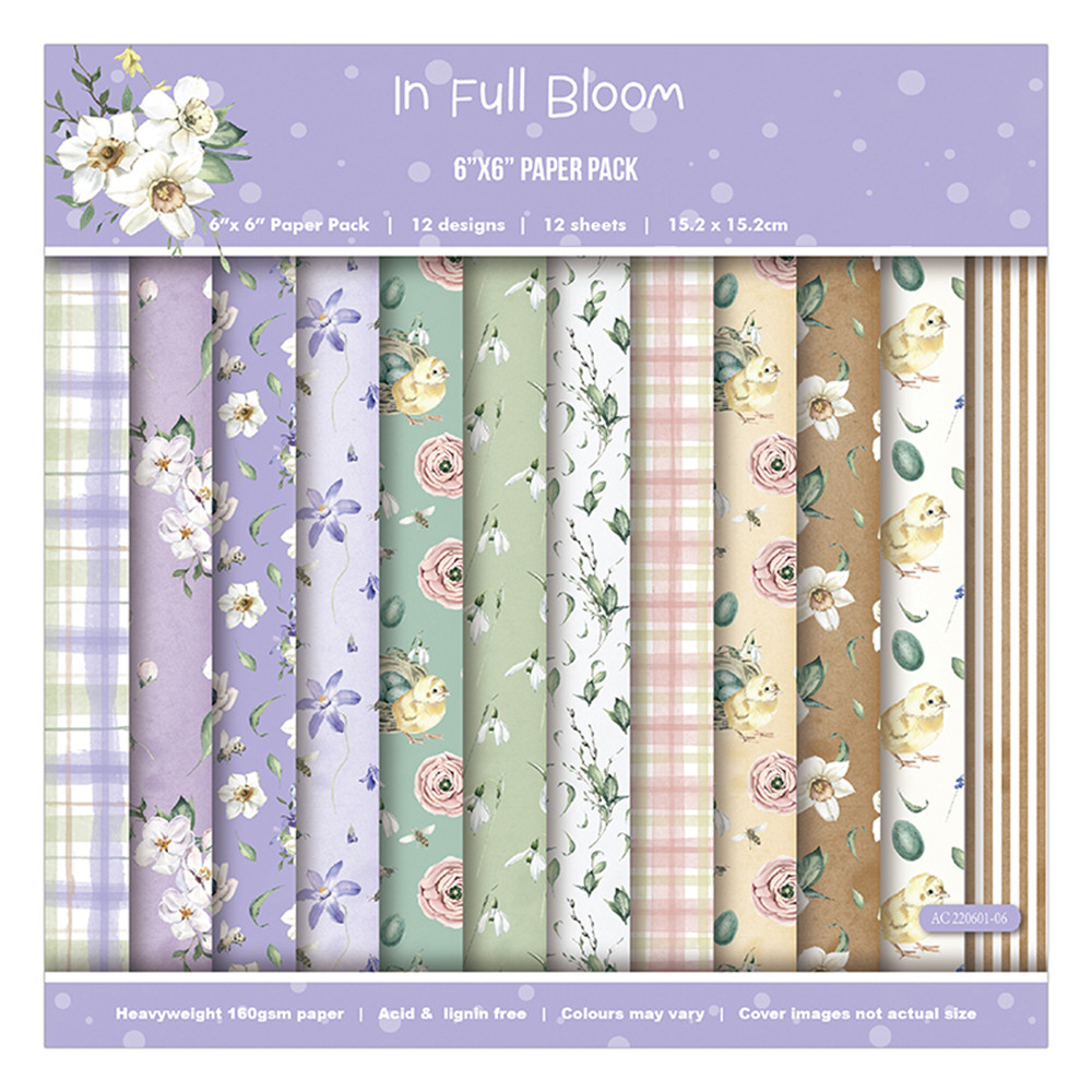 

12 Pieces Of Decorative Papers With Small Floral Patterns 6-inch Background Paper