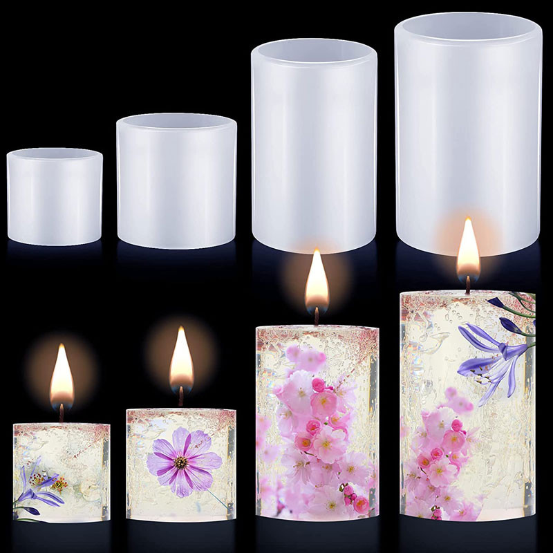 

Cylinder Candle Molds Silicone Mold Resin Mould Epoxy Resin Casting Molds for DIY Aromatherapy Candles Soaps Polymer Clay