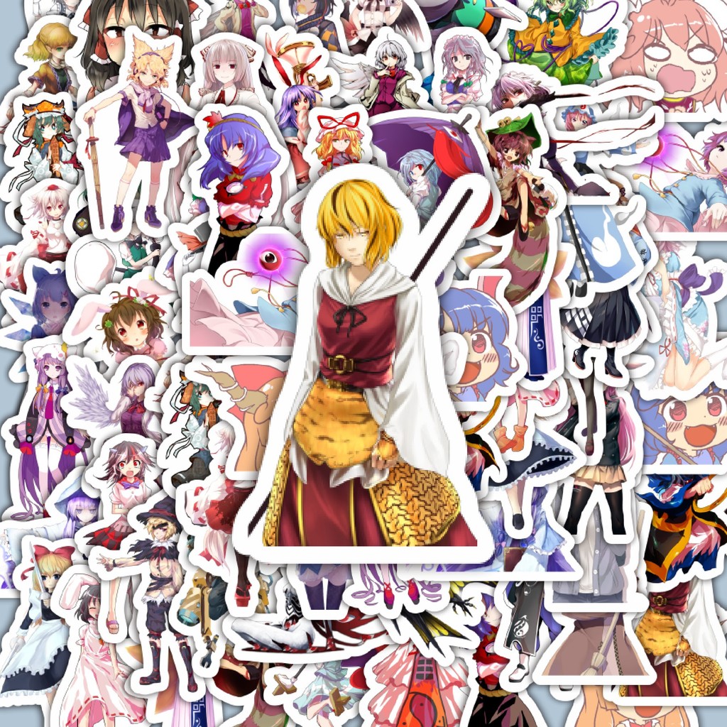 

100PCS Lucu Stiker Game Series Touhou Project Karakter Mix 2 Stiker Aesthetic Stiker Anti Air Stikers Berperekat Waterproof sticker decal buat Motor Helm Buku Journal Koper Casing HP Laptop Botol Minum Hadiah anak