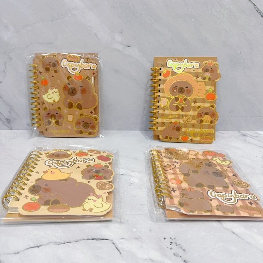 

Notebook Ring Buku Diary Catatan Aesthetic Coil Book Glitter Capybara 60 Lembar UK 10 x 13 - BC0647