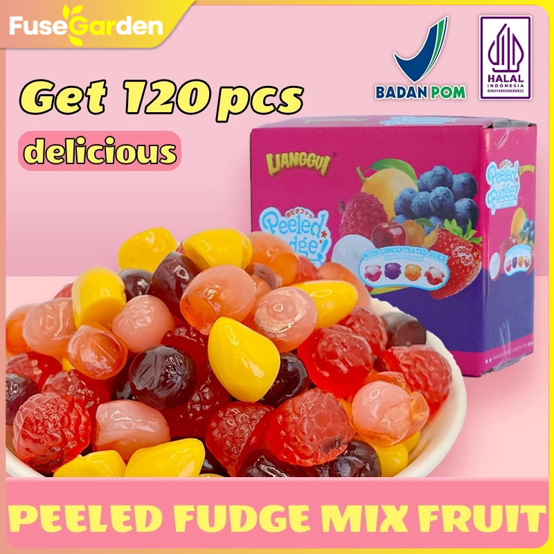 

FuseGarden - Permen Kupas 240pcs Rasa Buah Campur (Stroberi, Mangga, Jeruk) Kenyal & Manis