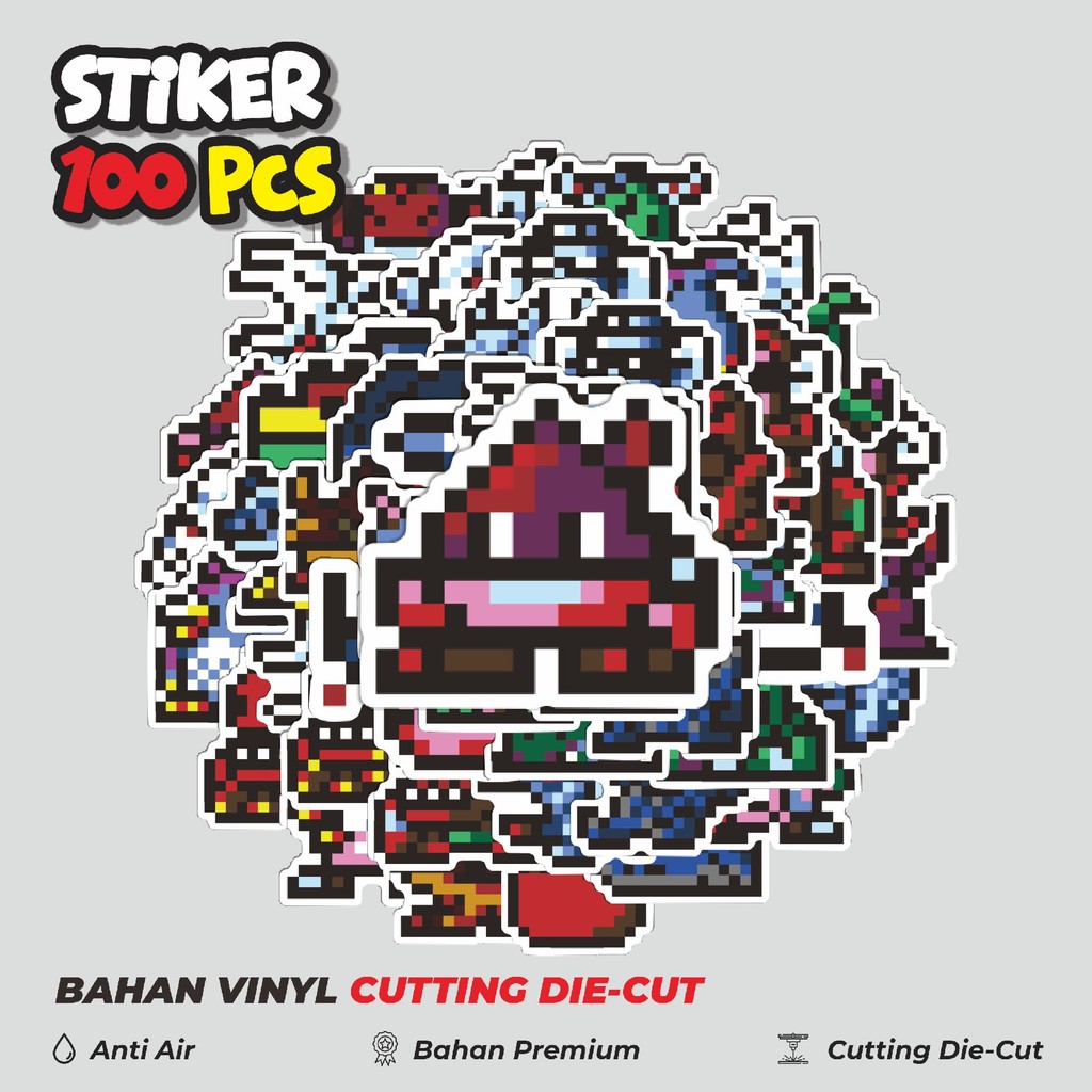 

Terbaru! 50 pcs Stiker Pixel Digimon V21 Dekorasi Lucu Kreatif untuk Notebook, Skateboard, HP