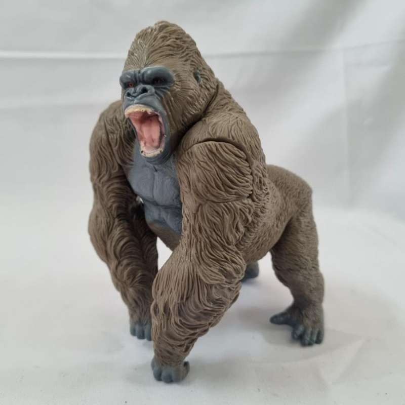 Mainan King Kong Gorila Coklat Karet Baru