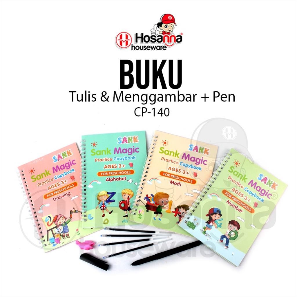 

♚Buku Belajar Set 4in1 + Pen / Drawing Book / Sank Magic Copybook♚