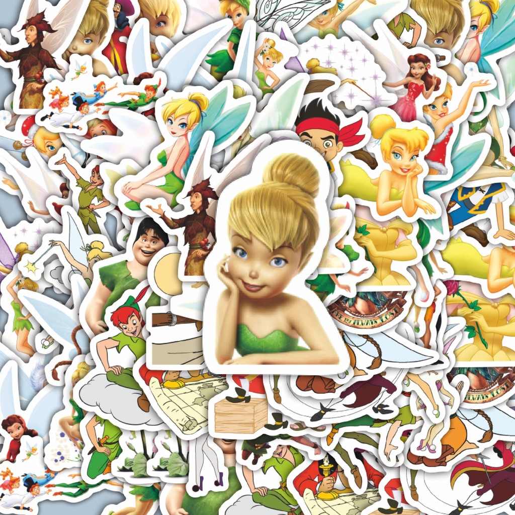 

100PCS Lucu Stiker Tinker Bell V1 Stiker Aesthetic Stiker Anti Air Stikers Berperekat Waterproof sticker decal buat Motor Helm Buku Journal Koper Casing HP Laptop Botol Minum Hadiah anak