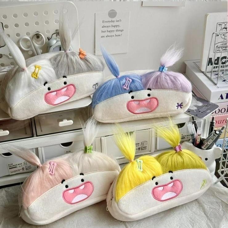 

Kotak Pensil Boneka Bulu Lucu UGLY GIRL EDITION BISA DIKUNCIR Edition Gwiyeo Pencil Case Stationery Bag Kawaii Doll