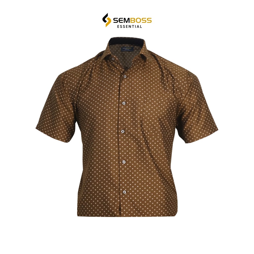 SEMBOSS Essential Kemeja Lengan Pendek Formal Kantor Bahan Katun 04