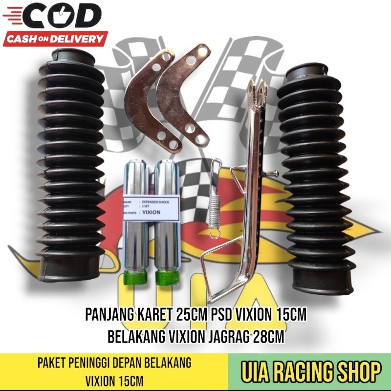 Peninggi Shock Depan Vixion 15Cm Dan Peninggi Shock Belakang Vixion Satu Paket Varian
