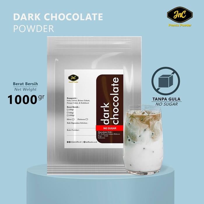 JnC Dark Chocolate Tanpa Gula 1 Kg / Bubuk minuman Dark Coklat