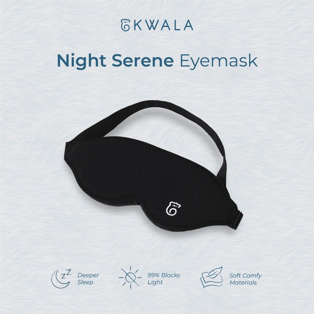 KWALA Night Serene 100% Gelap dan Nyaman | Penutup Mata Tidur | Eyemask | Sleeping Mask | Travel