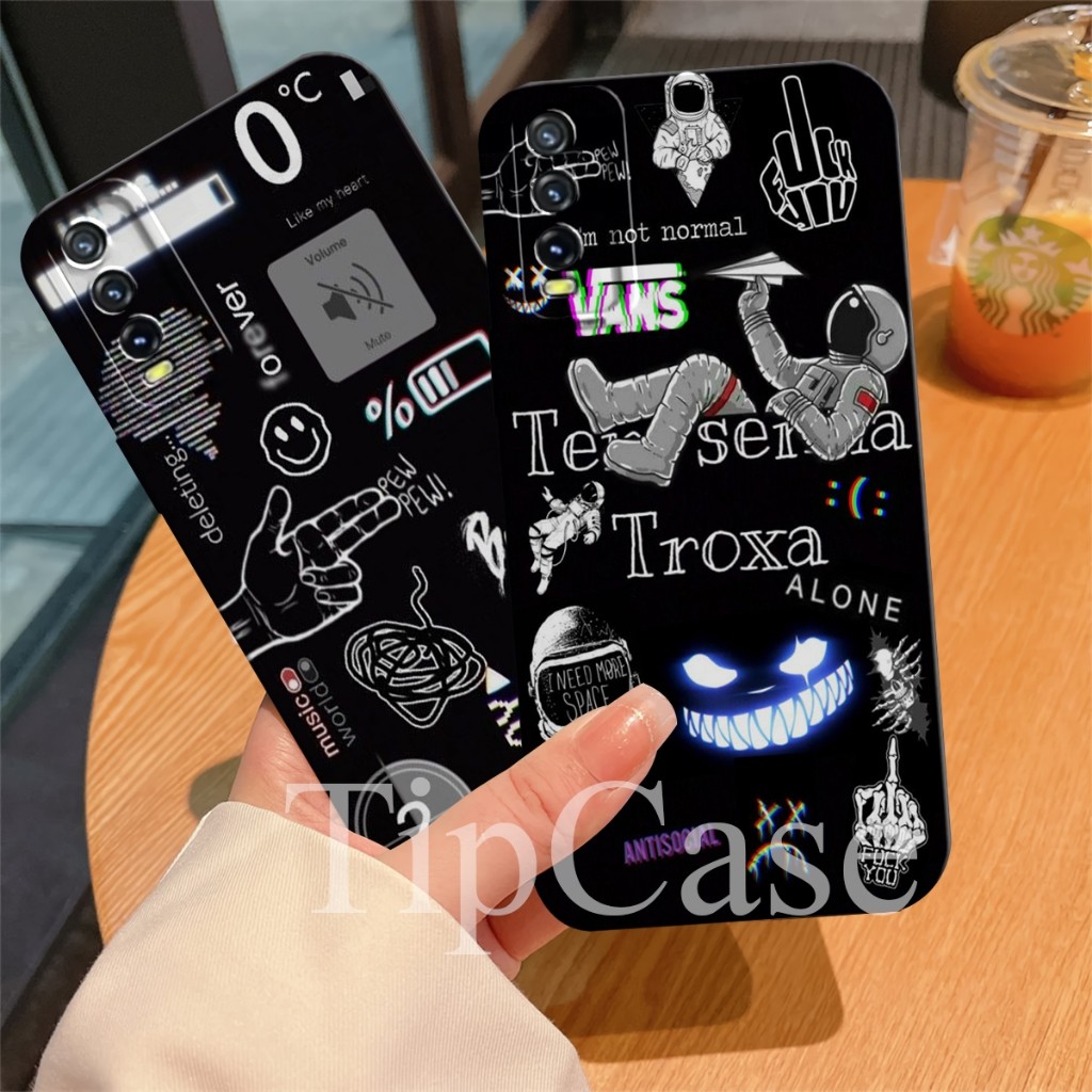 Case Untuk Vivo Y20 Y12S Y20S Y17 Y15 Y12 Y11 Softcase Protect Camera Motif Stiker Silikon Cowok