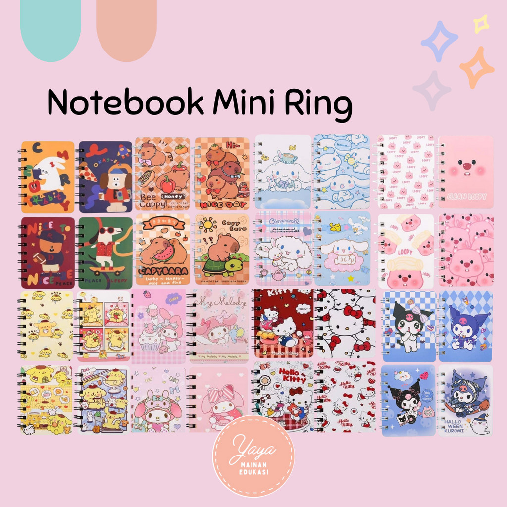 

Notebook Mini Ring A7 Spiral Lucu - Motif Karakter Menggemaskan