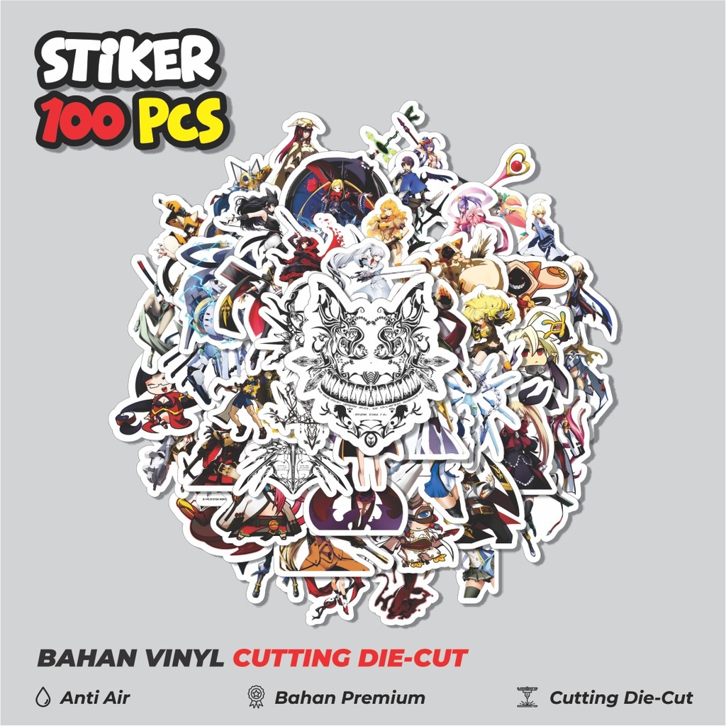 

Terbaru! 50 pcs Stiker Game Series Blaz Blue Karakter Mix 5 Dekorasi Lucu Kreatif untuk Notebook, Skateboard, HP
