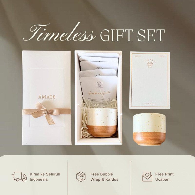 

AMATE - Timeless Gift Set (Soft box) | Hadiah tea set mug