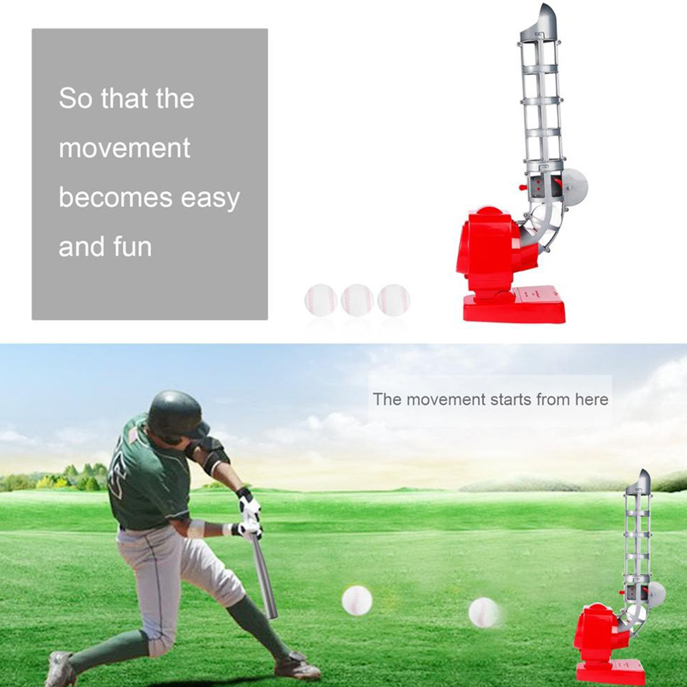 Outdoor Automatic Ball Meter Child Kid Pitching Machine Baseball Abs Thrower Trainer