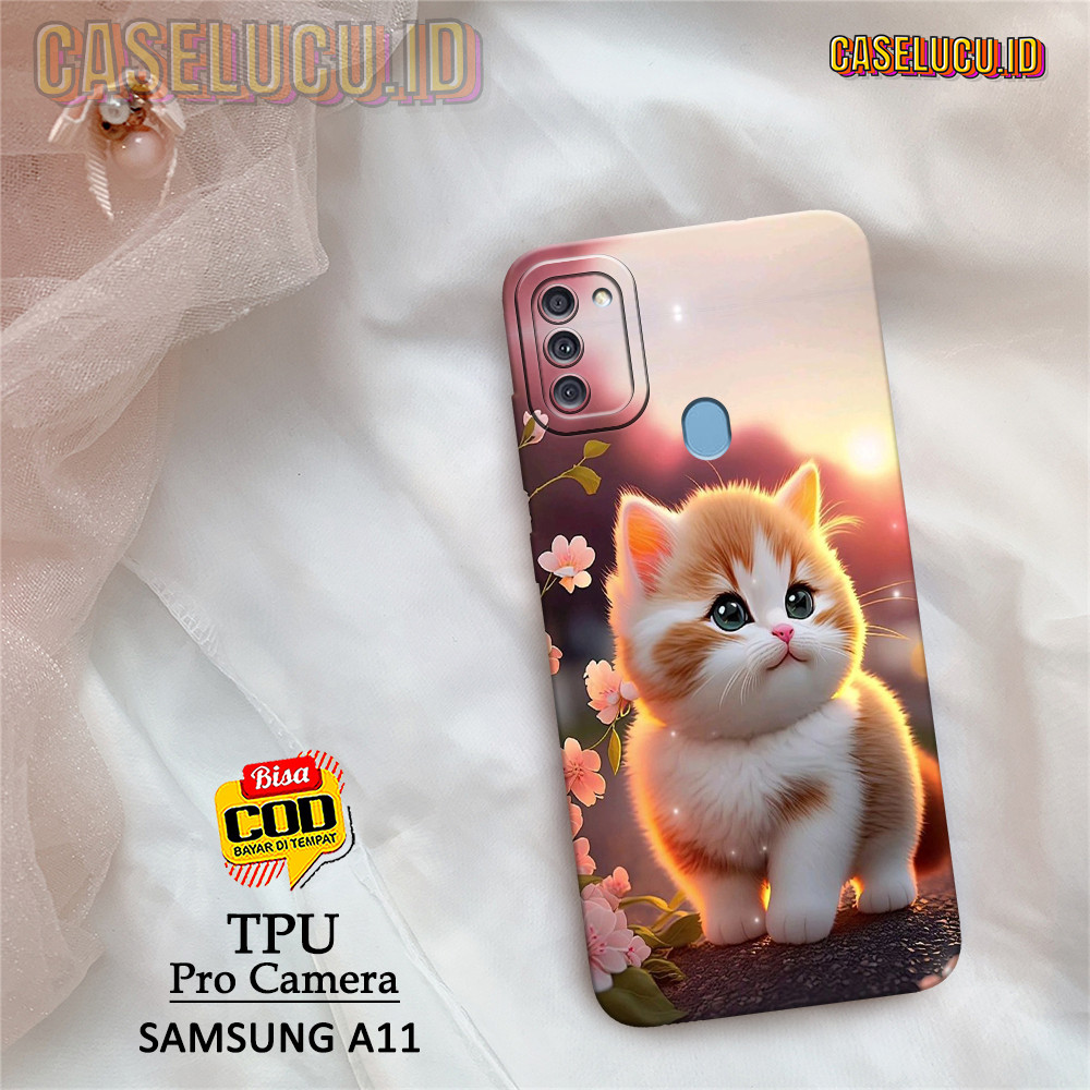 Casing Hp Samsung A11 Terbaru - Fashion Case Kucing - Case Samsung A11 - Soft Case Hp Samsung A11 - 