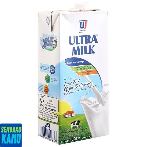 

Ultra Milk Uht Low Fat 1000 ml - Susu